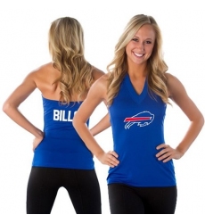 All Sport Couture Buffalo Bills Women's Blown Cover Halter Top - Royal Blue