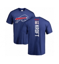Football Buffalo Bills #81 Tyler Kroft Royal Blue Backer T-Shirt