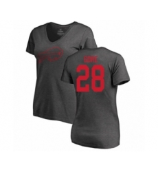 Football Women's Buffalo Bills #28 Frank Gore Ash One Color T-Shirt