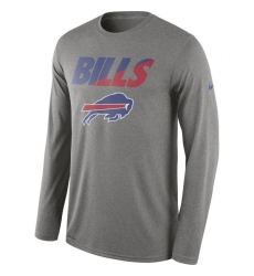 NFL Men's Buffalo Bills Nike Heather Gray Legend Staff Practice Long Sleeve Performance T-Shirt