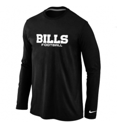 Nike Buffalo Bills Authentic Font Long Sleeve NFL T-Shirt - Black