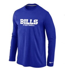 Nike Buffalo Bills Authentic Font Long Sleeve NFL T-Shirt - Blue