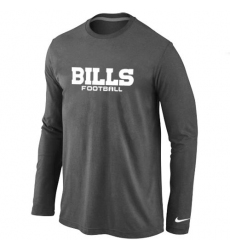 Nike Buffalo Bills Authentic Font Long Sleeve NFL T-Shirt - Dark Grey