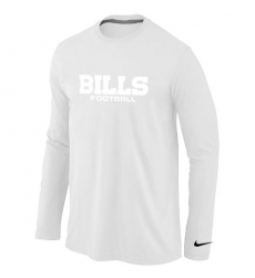 Nike Buffalo Bills Authentic Font Long Sleeve NFL T-Shirt - White