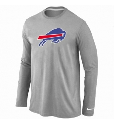 Nike Buffalo Bills Team Logo Long Sleeve NFL T-Shirt - Grey