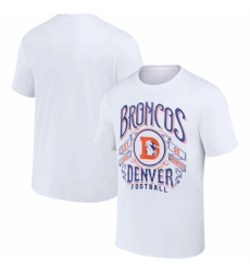Men's Denver Broncos White X Darius Rucker Collection Vintage Football T Shirt