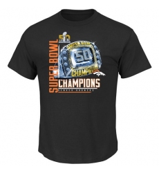 NFL Denver Broncos Majestic Big & Tall Super Bowl 50 Champions Victory Bling VIII T-Shirt - Black