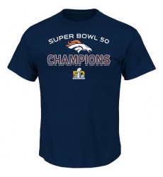 NFL Denver Broncos Majestic Super Bowl 50 Champions Beyond Victory T-Shirt - Navy