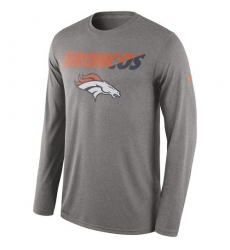 NFL Denver Broncos Nike Legend Staff Practice Performance Long Sleeve T-Shirt - Heathered Gray