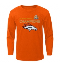 NFL Denver Broncos Preschool Super Bowl 50 Champions Stacker Long Sleeve T-Shirt - Orange