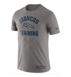 NFL Men's Denver Broncos Nike Heathered Gray Training Performance T-Shirt