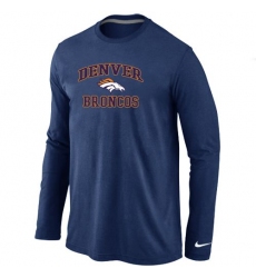 Nike Denver Broncos Heart & Soul Long Sleeve NFL T-Shirt - Dark Blue