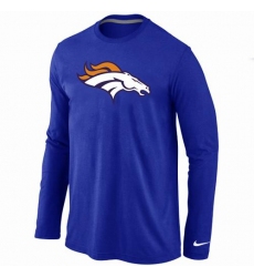 Nike Denver Broncos Team Logo Long Sleeve NFL T-Shirt - Blue