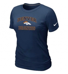 Nike Denver Broncos Women's Heart & Soul NFL T-Shirt - Dark Blue