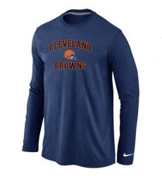 Nike Cleveland Browns Heart & Soul Long Sleeve NFL T-Shirt - Dark Blue