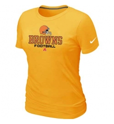 Nike Cleveland Browns Women's Critical Victory NFL T-Shirt - Yellow