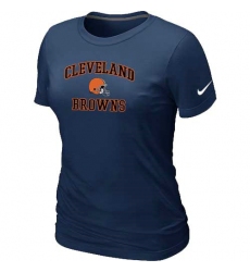 Nike Cleveland Browns Women's Heart & Soul NFL T-Shirt - Dark Blue