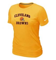 Nike Cleveland Browns Women's Heart & Soul NFL T-Shirt - Yellow