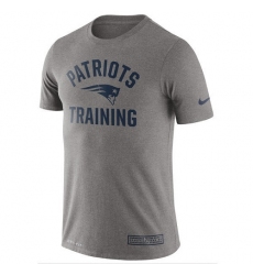 NFL Men's New England Patriots Nike Heathered Gray Training Performance T-Shirt