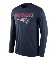 NFL Men's New England Patriots Nike Navy Legend Staff Practice Long Sleeve Performance T-Shirt