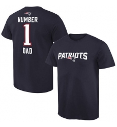 NFL Men's New England Patriots Pro Line Navy Number 1 Dad T-Shirt