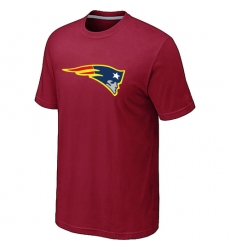 New England Patriots Neon Logo Charcoal NFL T-Shirt - Red