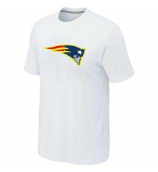 New England Patriots Neon Logo Charcoal NFL T-Shirt - White