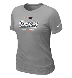 Nike New England Patriots Women's Critical Victory NFL T-Shirt - Light Grey