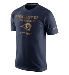 NFL Los Angeles Rams Nike Property Of Performance T-Shirt - Navy