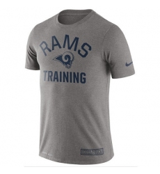 NFL Men's Los Angeles Rams Nike Heathered Gray Training Performance T-Shirt