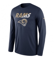 NFL Men's Los Angeles Rams Nike Navy Legend Staff Practice Long Sleeve Performance T-Shirt