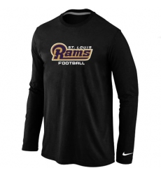 Nike Los Angeles Rams Authentic Font Long Sleeve NFL T-Shirt - Black