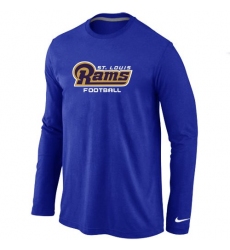 Nike Los Angeles Rams Authentic Font Long Sleeve NFL T-Shirt - Blue