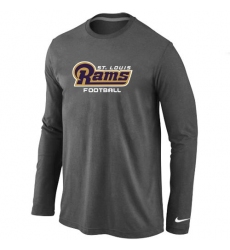 Nike Los Angeles Rams Authentic Font Long Sleeve NFL T-Shirt - Dark Grey