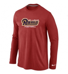 Nike Los Angeles Rams Authentic Font Long Sleeve NFL T-Shirt - Red