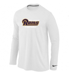 Nike Los Angeles Rams Authentic Font Long Sleeve NFL T-Shirt - White