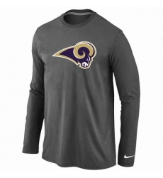 Nike Los Angeles Rams Team Logo Long Sleeve NFL T-Shirt - Dark Grey