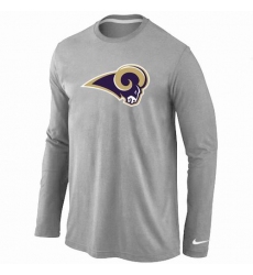 Nike Los Angeles Rams Team Logo Long Sleeve NFL T-Shirt - Grey