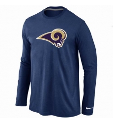 Nike Los Angeles Rams Team Logo Long Sleeve NFL T-Shirt - Navy Blue