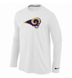 Nike Los Angeles Rams Team Logo Long Sleeve NFL T-Shirt - White