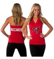 All Sport Couture Tampa Bay Buccaneers Women's Blown Cover Halter Top - Red