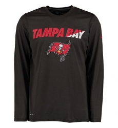 NFL Men's Tampa Bay Buccaneers Nike Charcoal Legend Staff Practice Long Sleeve Performance T-Shirt