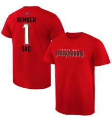 NFL Men's Tampa Bay Buccaneers Pro Line Red Number 1 Dad T-Shirt