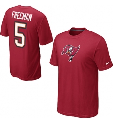 Nike Tampa Bay Buccaneers #5 Josh Freeman Name & Number NFL T-Shirt - Red