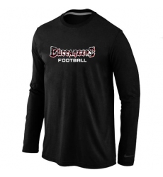 Nike Tampa Bay Buccaneers Authentic Font Long Sleeve NFL T-Shirt - Black