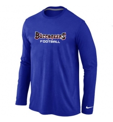 Nike Tampa Bay Buccaneers Authentic Font Long Sleeve NFL T-Shirt - Blue