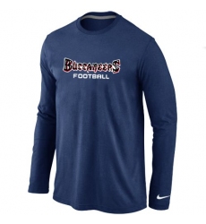 Nike Tampa Bay Buccaneers Authentic Font Long Sleeve NFL T-Shirt - Dark Blue