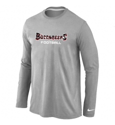 Nike Tampa Bay Buccaneers Authentic Font Long Sleeve NFL T-Shirt - Grey