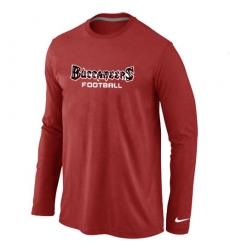 Nike Tampa Bay Buccaneers Authentic Font Long Sleeve NFL T-Shirt - Red