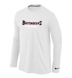 Nike Tampa Bay Buccaneers Authentic Font Long Sleeve NFL T-Shirt - White